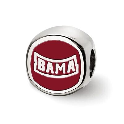 The University of Alabama Script Alabama A Cushion Shaped Double Logo Pendant Be Sterling Silver SS…