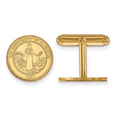 University of Alabama Crest Cufflinks 14k Yellow Gold 4Y081UAL, MPN: 4Y081UAL, 886774888651