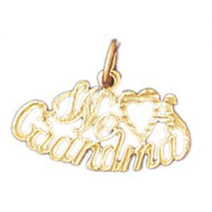 Dazzlers Jewelry We Love Grandma Pendant Necklace Charm Bracelet in Yellow, White or Rose Gold 1005…