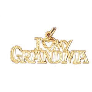 Dazzlers Jewelry I Love Grandma Pendant Necklace Charm Bracelet in Yellow, White or Rose Gold 10057…