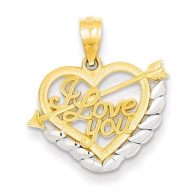 I Love You Heart Pendant 14k Gold K2577, MPN: K2577, 886774256351