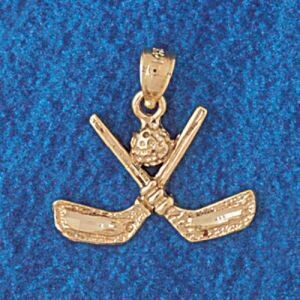 Dazzlers Jewelry Golf Club and Ball Pendant Necklace Charm Bracelet in Yellow, White or Rose Gold 3…