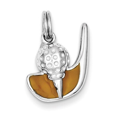 Enamel Golf Club &amp; Ball Charm Sterling Silver QC6490, MPN: QC6490, 883957285733
