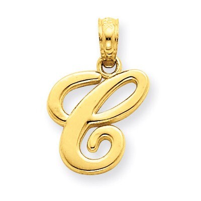 C Script Initial Pendant 14k Gold YC993C, MPN: YC993C, 637218007004