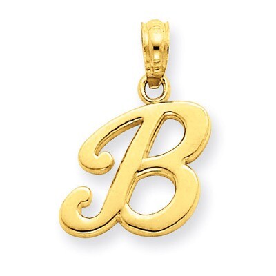 B Script Initial Pendant 14k Gold YC993B, MPN: YC993B, 637218006991