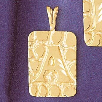 Dazzlers Jewelry Initial A Pendant Necklace Charm Bracelet in Yellow, White or Rose Gold 9576a, MPN…