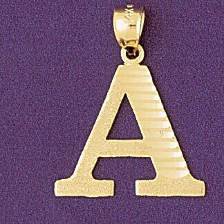 Dazzlers Jewelry Initial A Pendant Necklace Charm Bracelet in Yellow, White or Rose Gold 9572a, MPN…