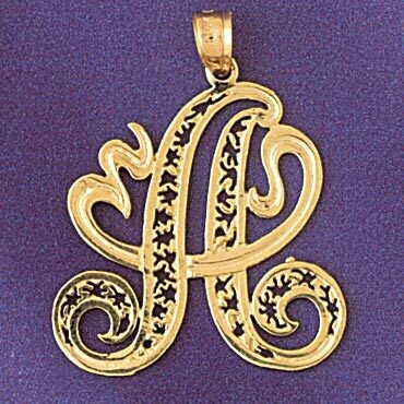 Dazzlers Jewelry Initial A Pendant Necklace Charm Bracelet in Yellow, White or Rose Gold 9563a, MPN…