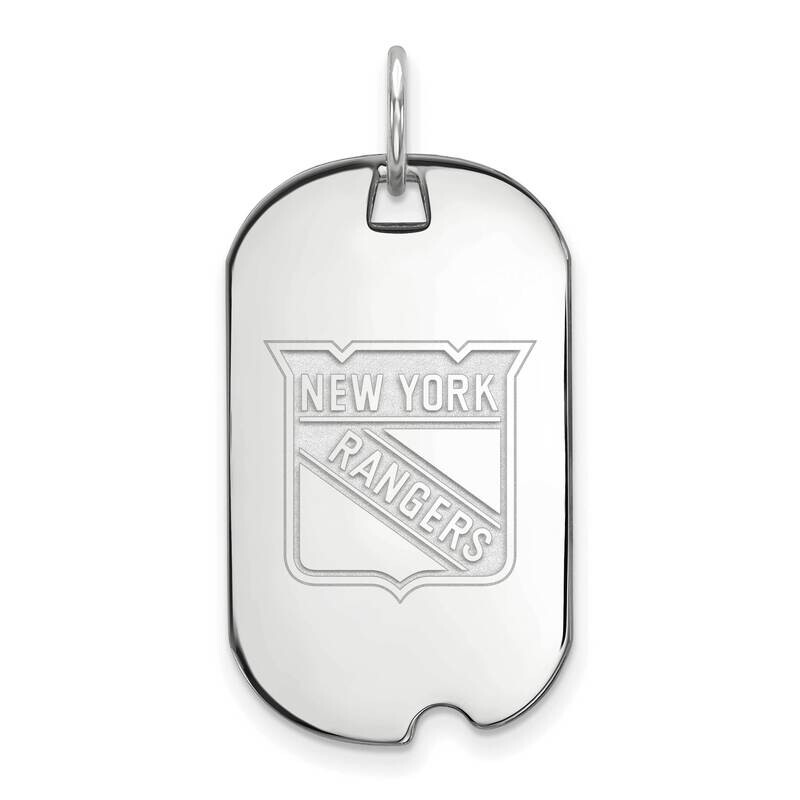 New York Rangers Small Dog Tag Sterling Silver Rhodium-plated SS032RNG