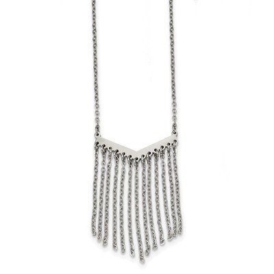 Dangle 19 inch Necklace Stainless Steel Polished SRN2483-19 by Chisel, MPN: SRN2483-19, 191101855450