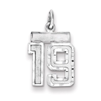 Number 19 Charm Sterling Silver QSN19, MPN: QSN19, 883957120454