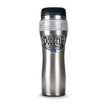 Dodgers Silver Jeweled 14oz Stainless Tumbler GC3977, MPN: GC3977, 89006554373
