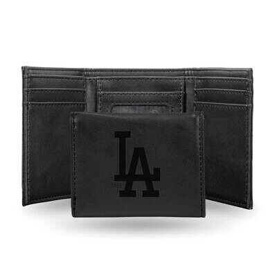 MLB LA Dodgers Black Faux Leather Trifold Wallet GC7650, MPN: GC7650, 767345898548