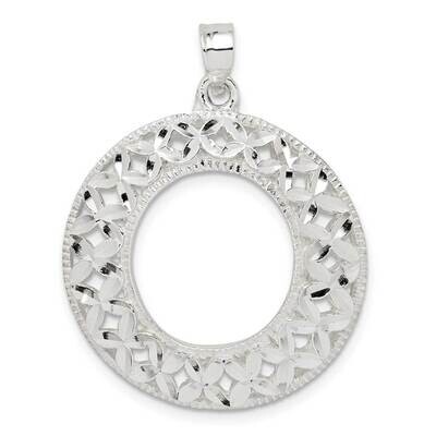 X Pendant Sterling Silver Diamond-cut QP5146, MPN: QP5146, 886774068527