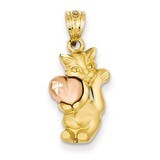 Cat Charm 14k Two-Tone Gold D160, MPN: D160, 886774092447