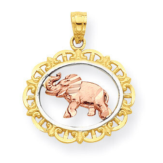 Elephant Charm 10k Two-Tone Gold 10C1026, MPN: 10C1026, 886774018898