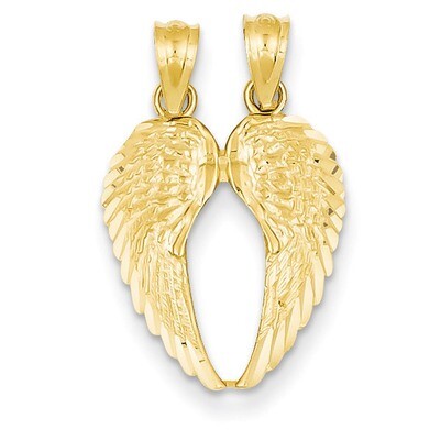 Break Apart Diamond-cut Wings Pendant 14k Gold C4528, MPN: C4528, 886774618425
