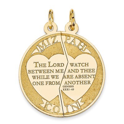 Mizpah Break-apart Charm 14k Gold XR434, MPN: XR434, 883957986364