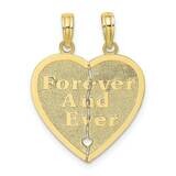 Forever and Ever 2 Piece Break-A-Part Heart Charm 10k Gold 10K8853, MPN: 10K8853,