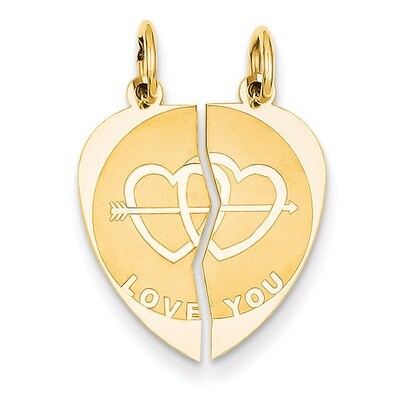 Break-apart I Love You Charm 14k Gold XAC497, MPN: XAC497, 886774122397