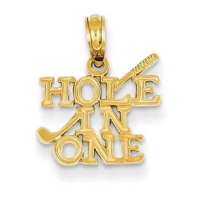Hole in One with Golf Club Pendant 14k Gold K3558, MPN: K3558, 637218019939