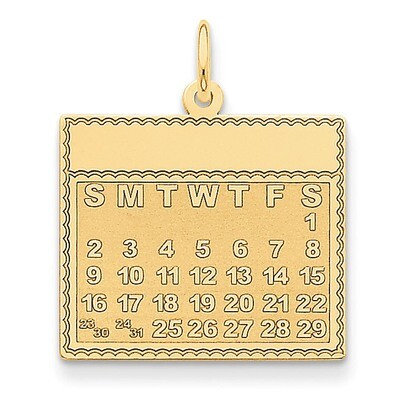 Saturday the First Day Calendar Pendant 14k Gold YC467, MPN: YC467, 191101634093