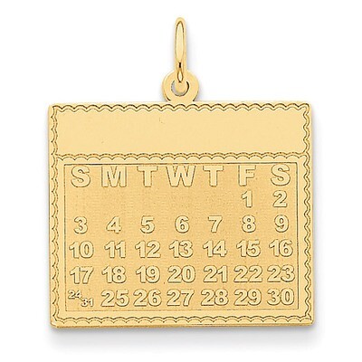 Friday the First Day Calendar Pendant 14k Gold YC466, MPN: YC466, 191101634086