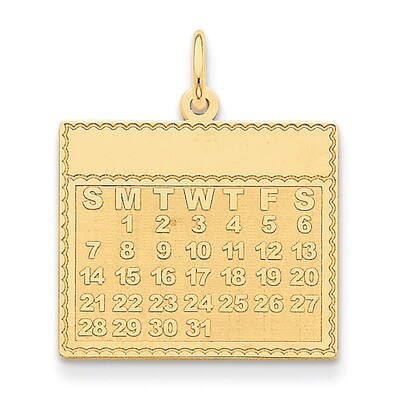 Monday the First Day Calendar Pendant 14k Gold YC462, MPN: YC462, 191101634048