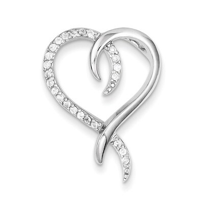 Heart Slide Sterling Silver Diamond QP1345, MPN: QP1345, 883957958750