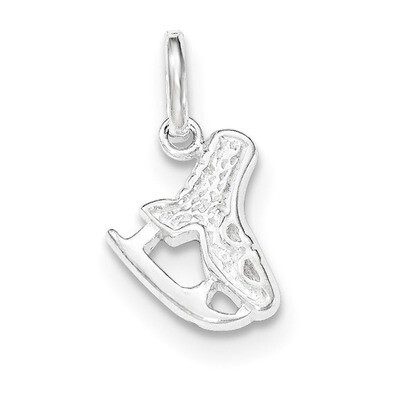 Polished Ice Skate Charm Sterling Silver QC8864