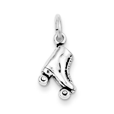 Roller-skate Charm Antiqued Sterling Silver QC7816, MPN: QC7816, 883957547039