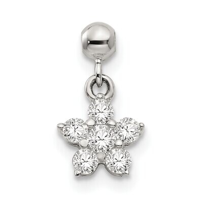 CZ Diamond Dangle Star Charm Sterling Silver Mio Memento QMM169, MPN: QMM169,