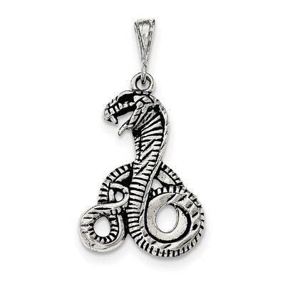 Snake Pendant Sterling Silver Antiqued QC8741, MPN: QC8741, 191101363900