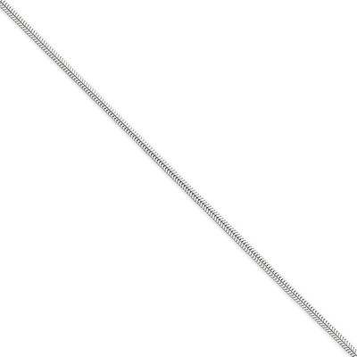 8 Inch 2mm Round Snake Chain Sterling Silver QSN060-8, MPN: QSN060-8, 883957257556