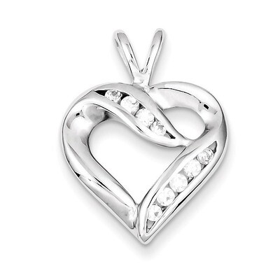 Heart Pendant Sterling Silver Diamond QP1340, MPN: QP1340, 883957958705