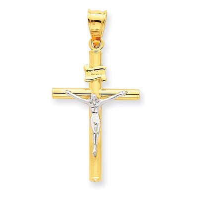 INRI Crucifix Pendant 14k Two-Tone Gold K3725, MPN: K3725, 886774100975