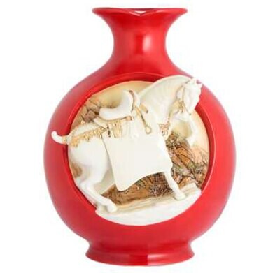 Franz Porcelain Tang Dynasty Horse Vase CP00034, MPN: CP00034,