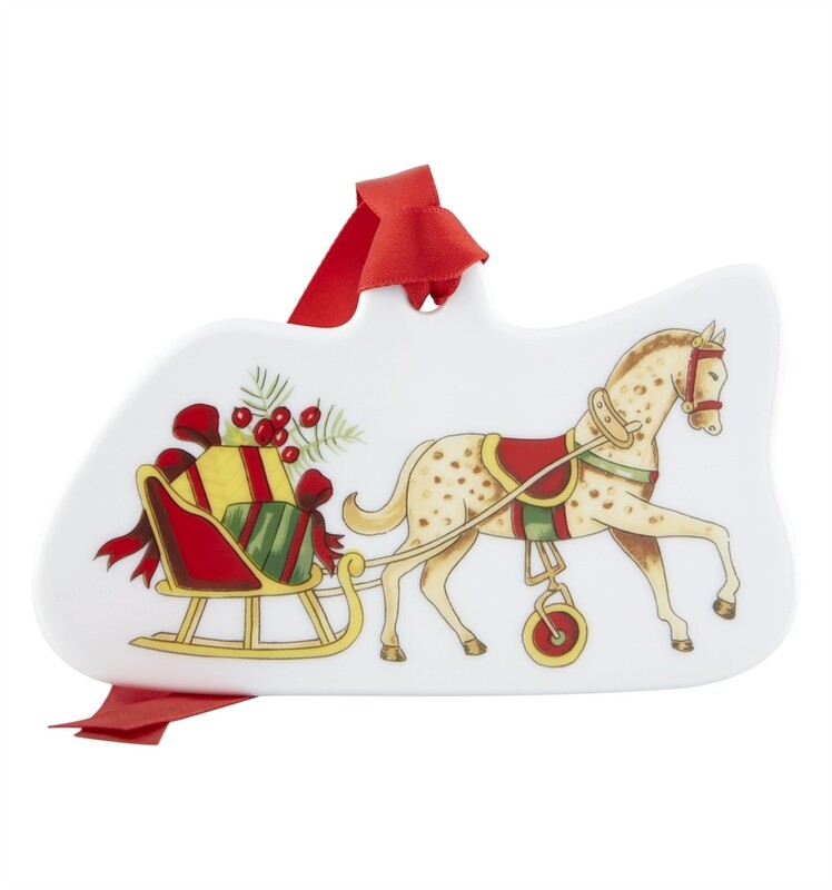 Vista Alegre Christmas Magic Horse And Sleigh Ornament, MPN: 21121422,