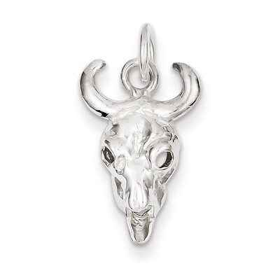 Skull Charm Sterling Silver QC855, MPN: QC855, 883957917542