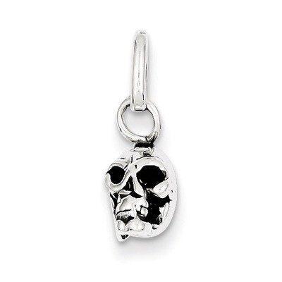 Skull Charm Antiqued Sterling Silver QC3929, MPN: QC3929, 883957909042