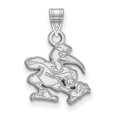 University of Miami Small Pendant 14k White Gold 4W044UMF, MPN: 4W044UMF, 886774848945