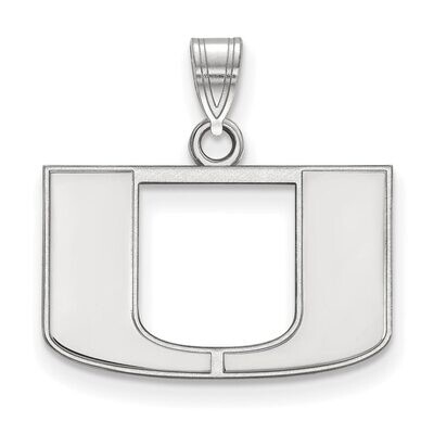 University of Miami Small Pendant 14k White Gold 4W002UMF, MPN: 4W002UMF, 886774827797