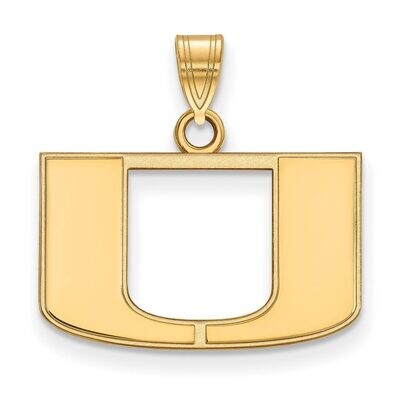 University of Miami Small Pendant 14k Yellow Gold 4Y002UMF, MPN: 4Y002UMF, 886774859682