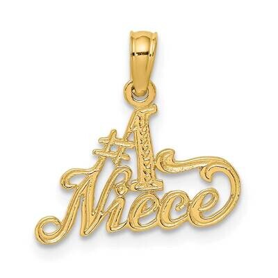 #1 Niece Charm 14k Gold C3005, MPN: C3005, 637218027088