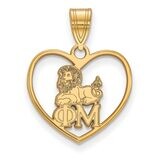 Phi Mu Heart Pendant Gold-plated Silver GP040PHM, MPN: GP040PHM, 886774940847