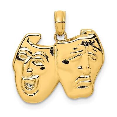 Comedy Tragedy Charm 14k Gold D4259, MPN: D4259, 637218015009
