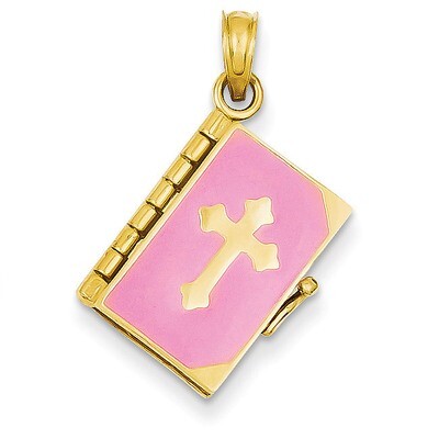 Enameled Lord&#39;s Prayer Bible Pendant 14k Gold REL154, MPN: REL154, 637218117611