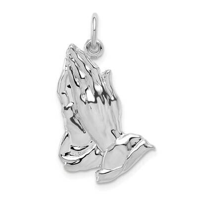 Praying Hands Pendant 10k White Gold 10C1305W, MPN: 10C1305W,