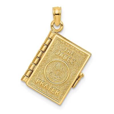 Moveable Pages Prayer of Jabez Book Charm 14k Gold 3-D K8565, MPN: K8565, 637218088065