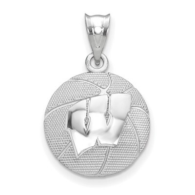 The University of Wisconsin Basketball Pendant Sterling Silver SS507UWI, MPN: SS507UWI, 191101202872